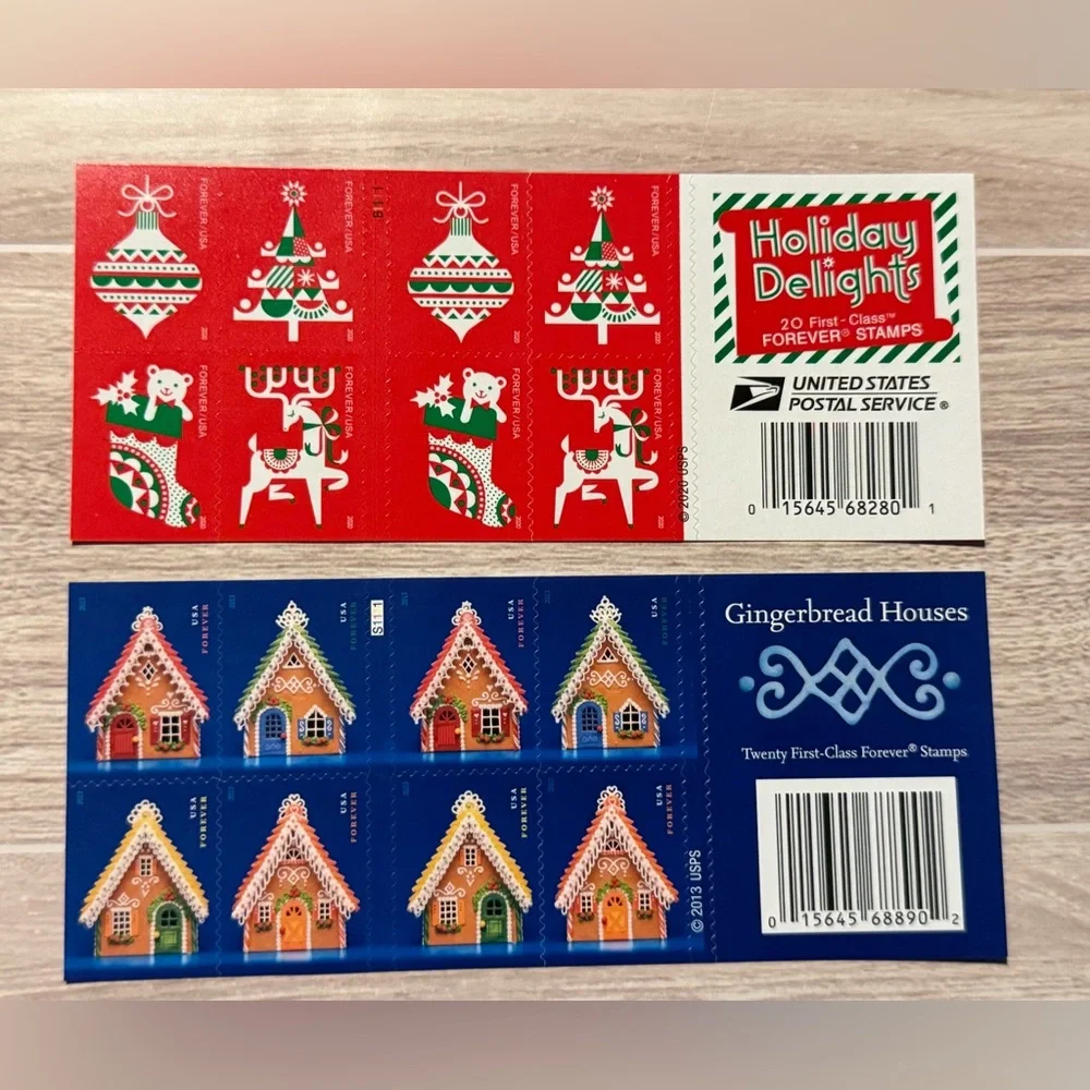 Holiday Delights and Gingerbread Houses Collectible Forever Stamps